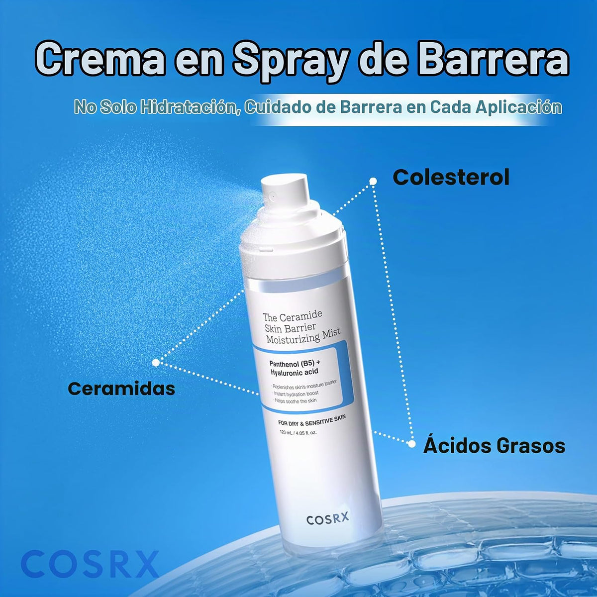 COSRX Barrier Cream Face Mist, tóner lechoso para cara, 4.06 fl.oz...
