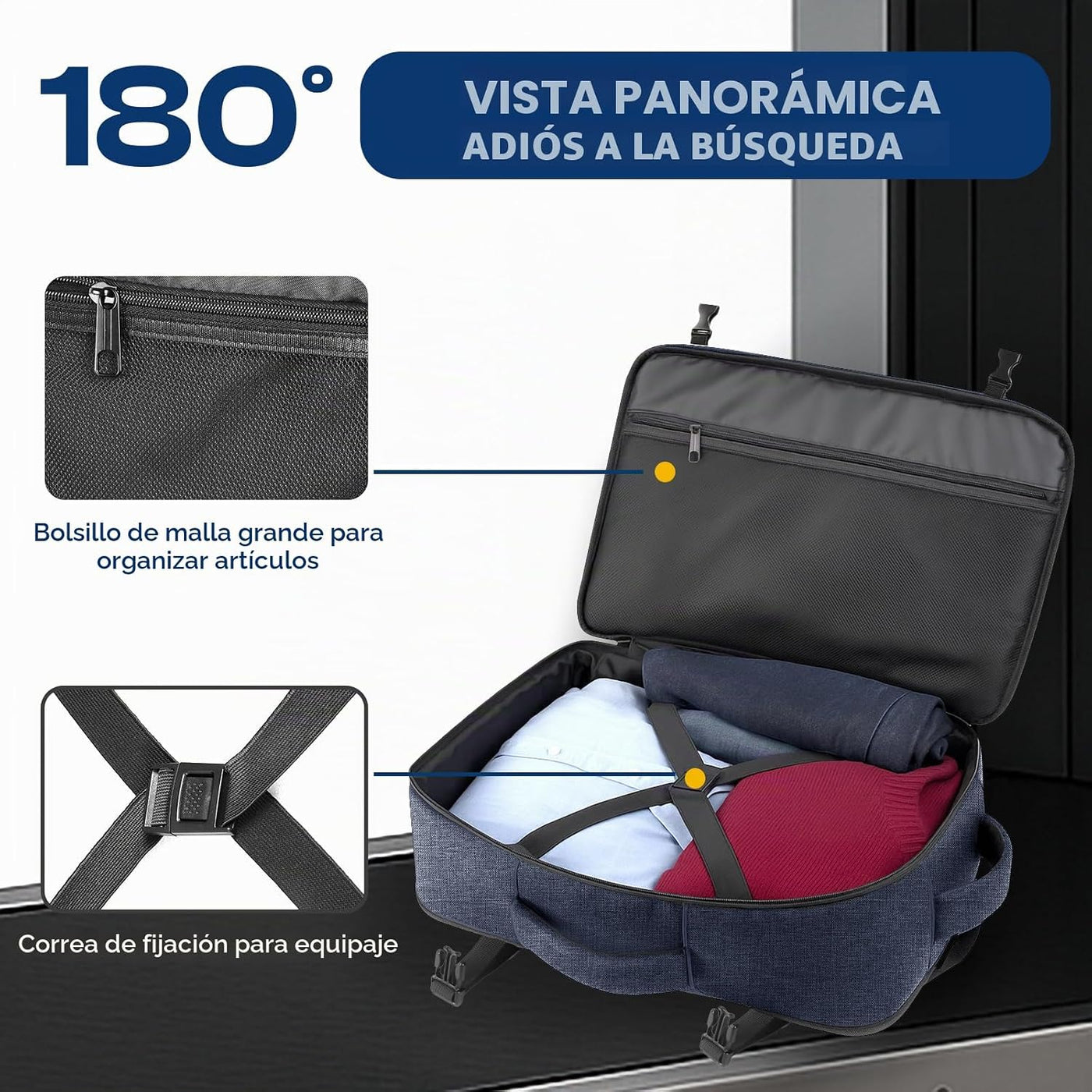 Sirmaeed Mochila de transporte, apta para viajes, se adapta a lapto...