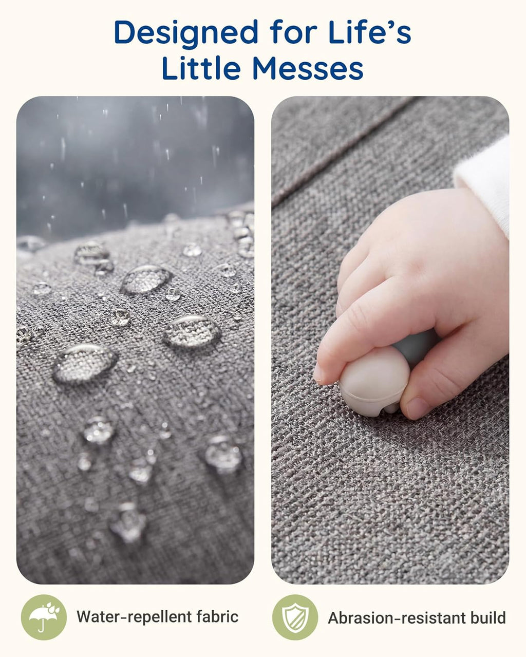mommore Bolsa de pañales para bebé con cambiador impermeable, Gris-...