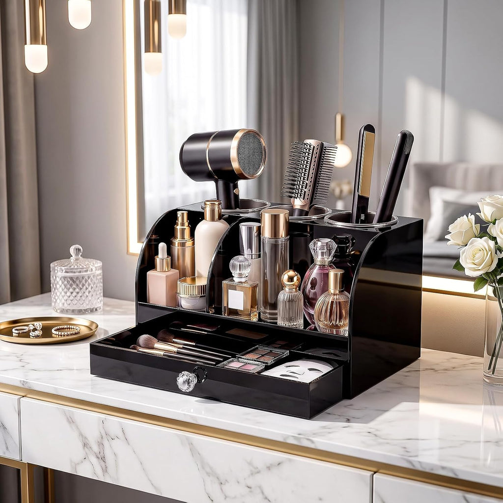 Organizador de herramientas para el cabello con cajón, organizador...