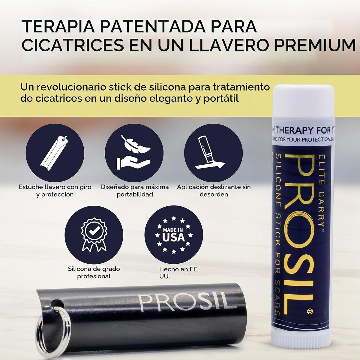 ProSil Elite Carry™ - Barra de gel para cicatrices de silicona, por...