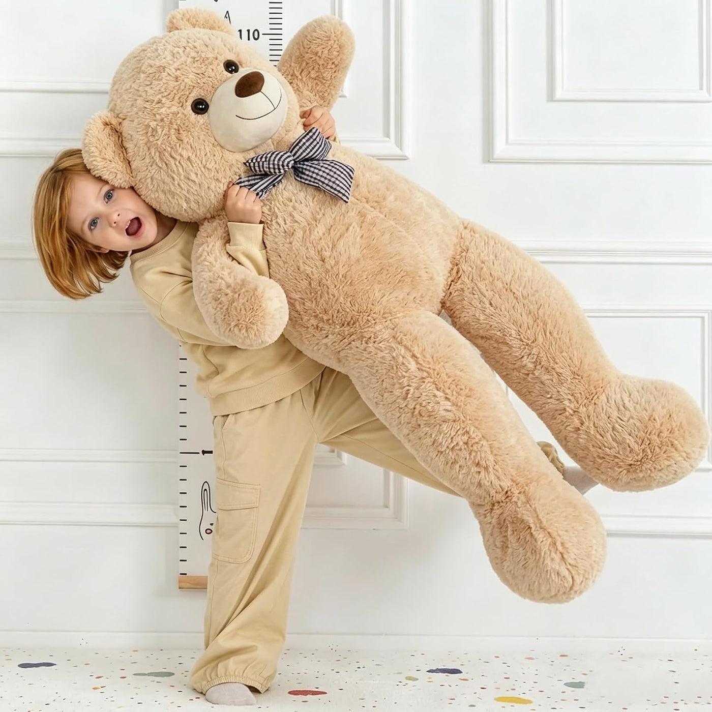pelzutm Oso de peluche grande marrón gigante de 47 pulgadas, animal...