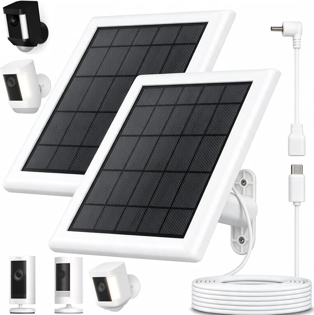 Paquete de 2 paneles solares de 8 W (2ª generación) para cámara de...