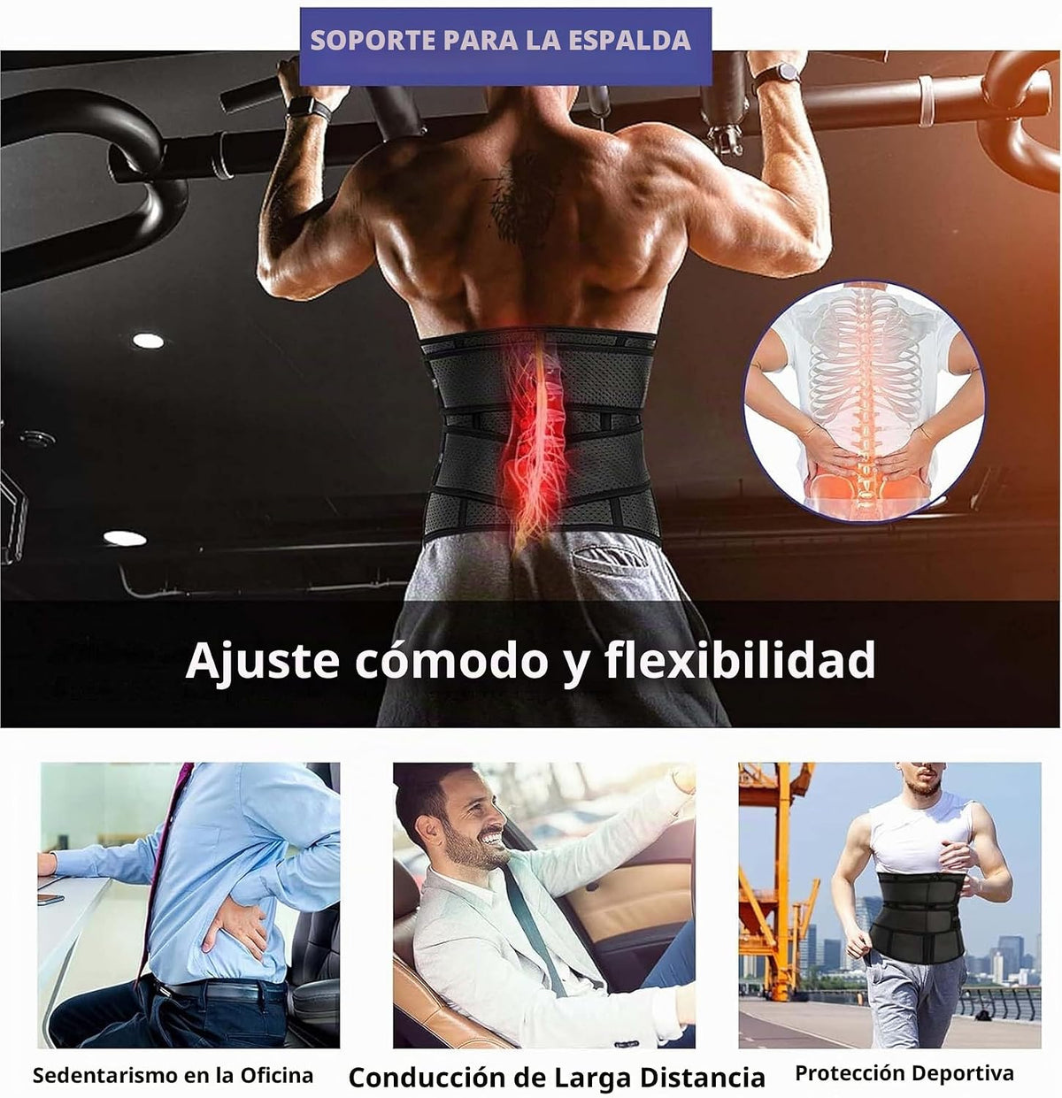 MOLUTAN Entrenador Reductor de Cintura para Hombres Control de Abdo...