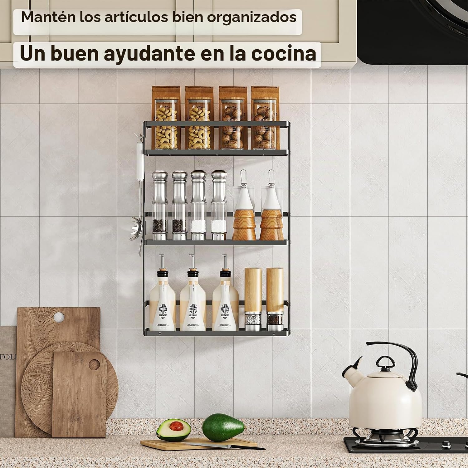 Godboat Organizadores y almacenamiento de baño, estantes de pared d...