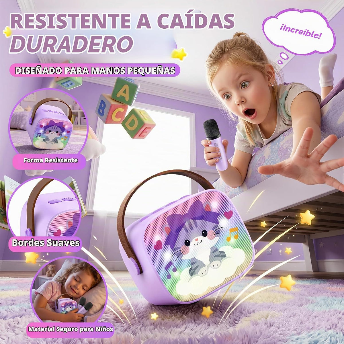YLL Máquina de karaoke para niños, regalos de cumpleaños para niñas...