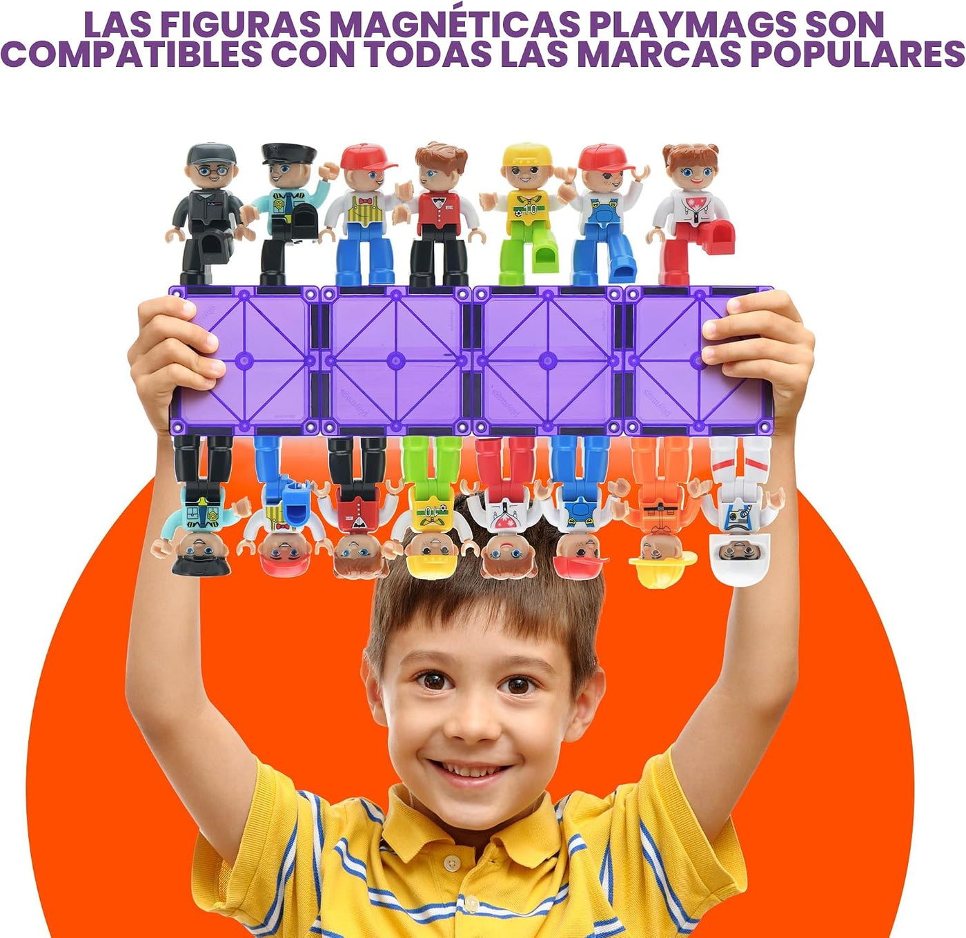 Playmags Figuras Magnéticas Grandes - Set de 15