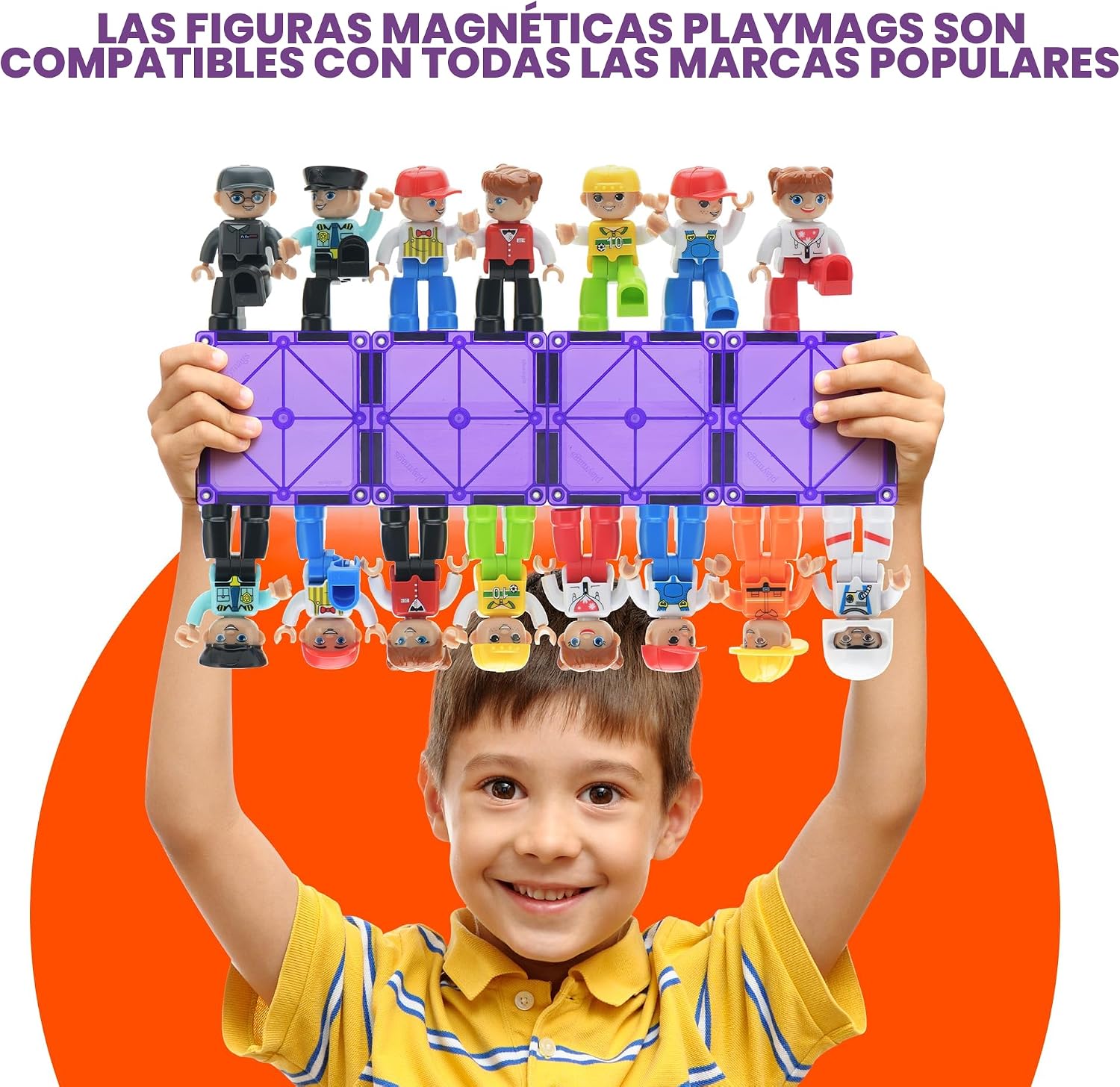 Playmags Conjunto de 15 Figuras Magnéticas Grandes de la Comunidad...