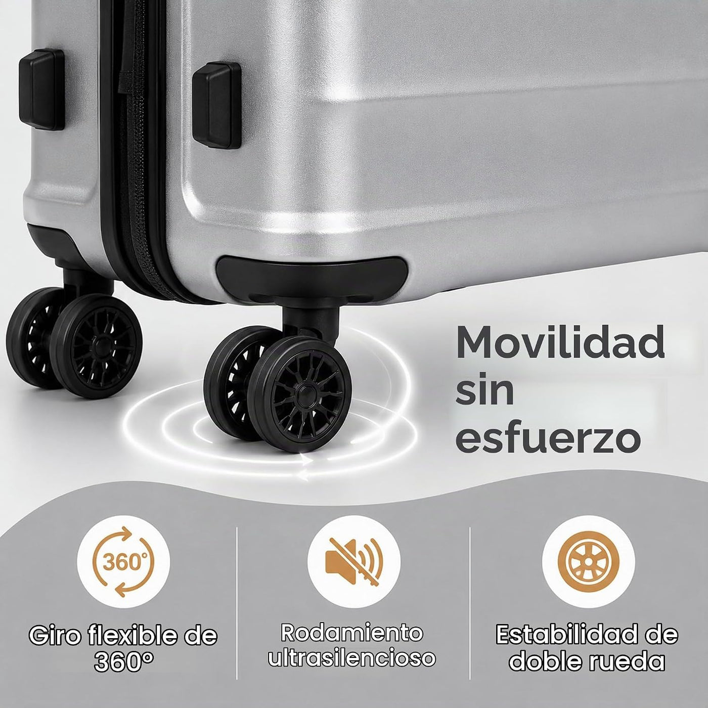 CONCEPTEN Juego de 5 piezas de equipaje de mano aprobado por aerolí...