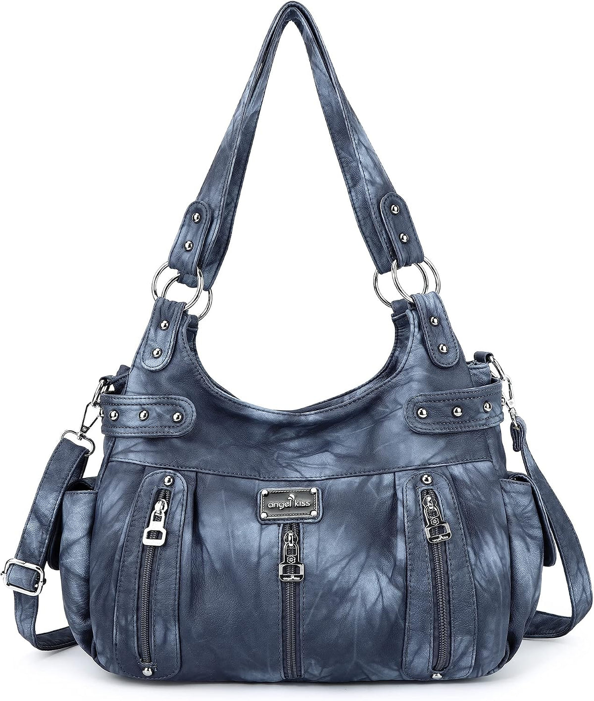 Angelkiss Bolsos grandes y carteras para mujer de cuero sintético l...