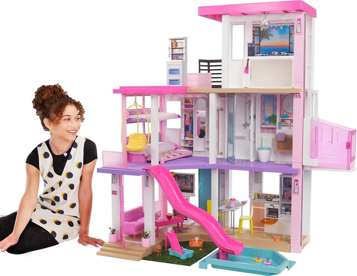 Barbie Juego de casa de muñecas Dreamhouse | Elevador accesible par...