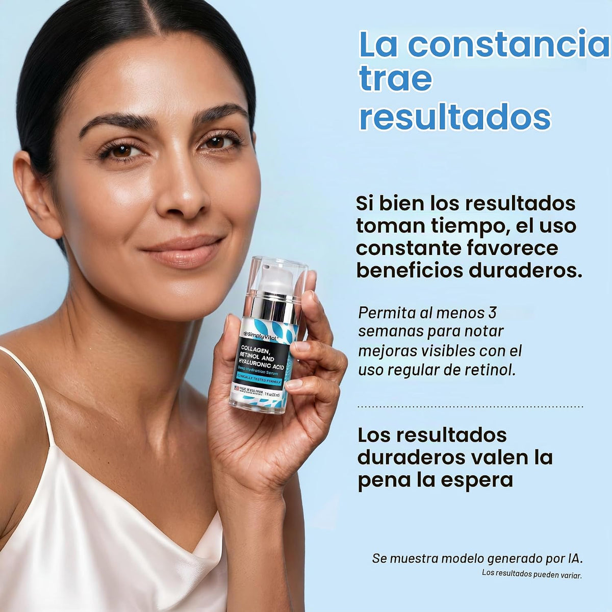 Suero facial de colágeno retinol - Hidratante antienvejecimiento pa...