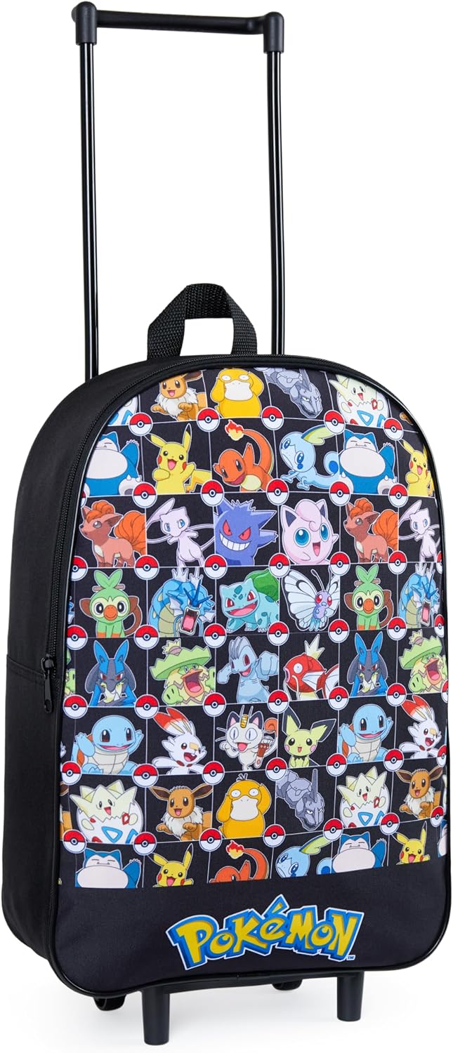 Pokemon - Maleta plegable para niños, 15 pulgadas, 10.5 litros, 2 r...
