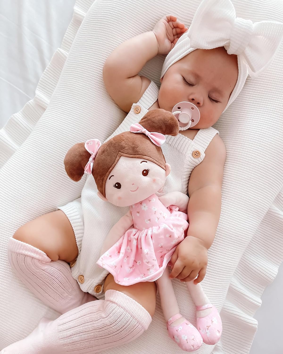 LeyaDoll Muñeca de felpa suave de 12 pulgadas, primera muñeca de tr...