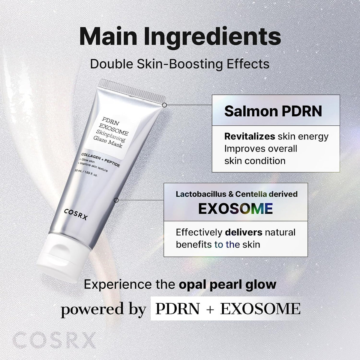 COSRX PDRN Máscara facial de exosoma durante la noche, brillo de pi...