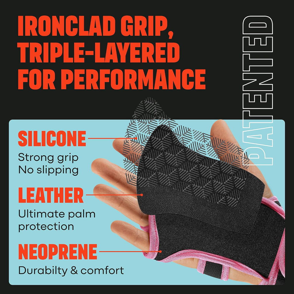 Mava Sports Guantes de levantamiento de pesas con soporte para muñe...