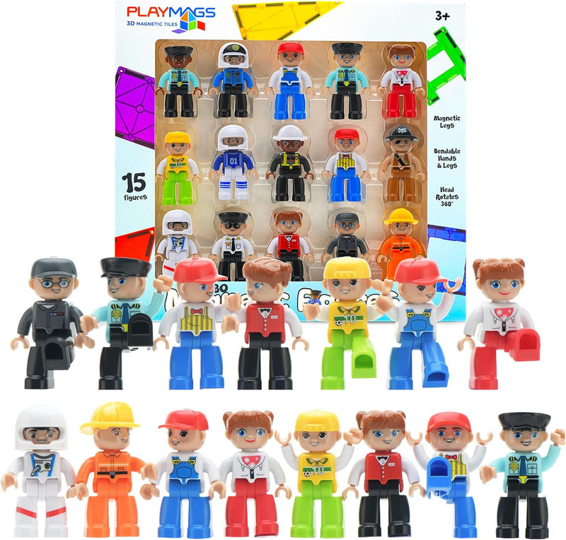 Playmags Figuras Magnéticas Grandes - Set de 15