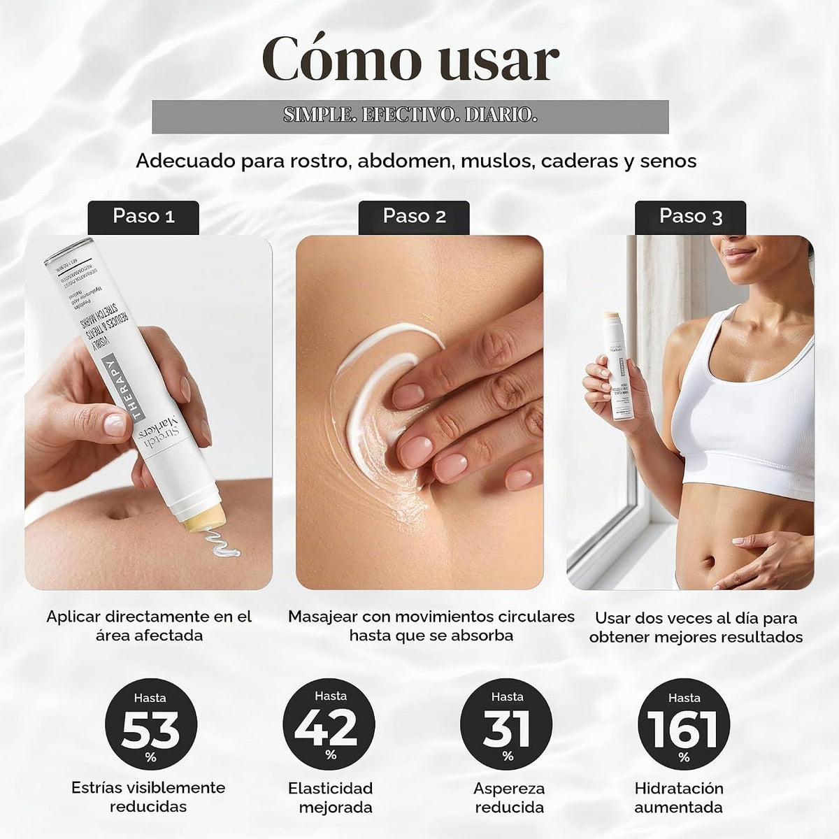 Crema para estrías \u2013 Hidrata la piel, apoya la elasticidad y c...