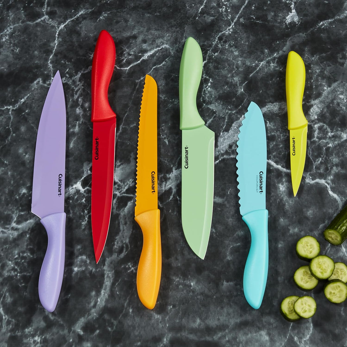 Cuisinart Juego de 12 cuchillos de cocina, colección Advantage Colo...
