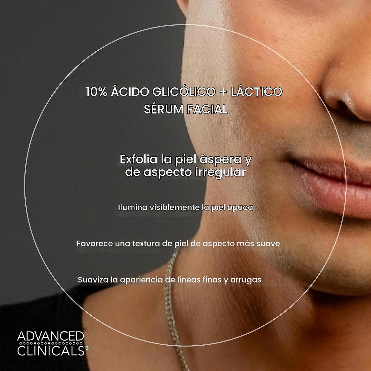 Advanced Clinicals - Suero exfoliante con ácido glicólico al 10% pa...