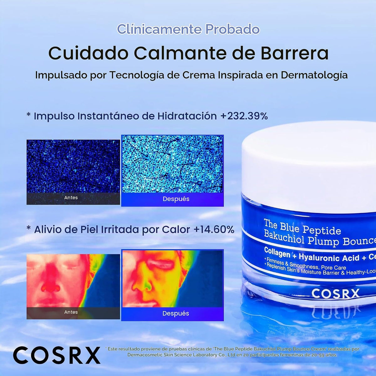 COSRX The Blue Copper Peptide Bakuchiol Cream, antienvejecimiento c...