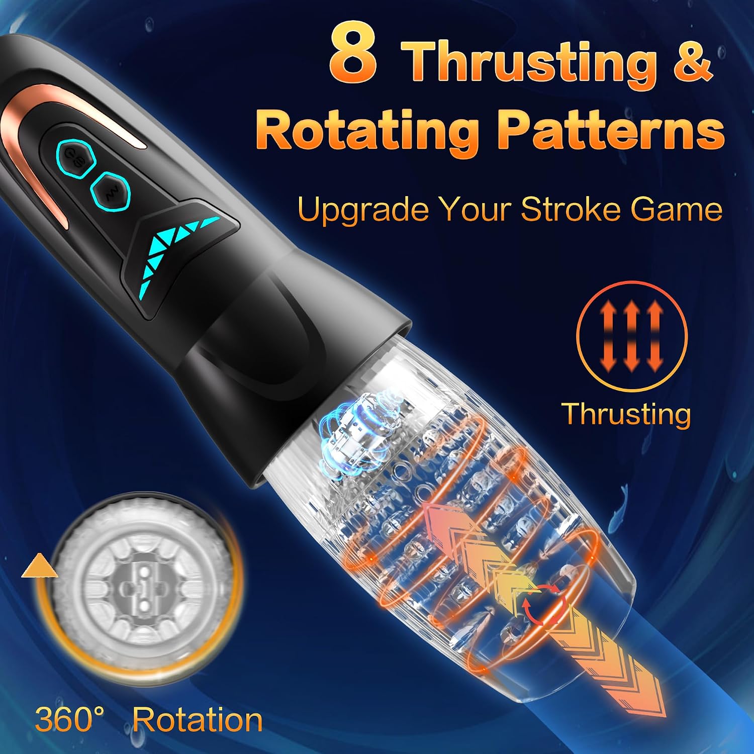 Masturbador automático masculino juguete sexual con 10 vibraciones,...