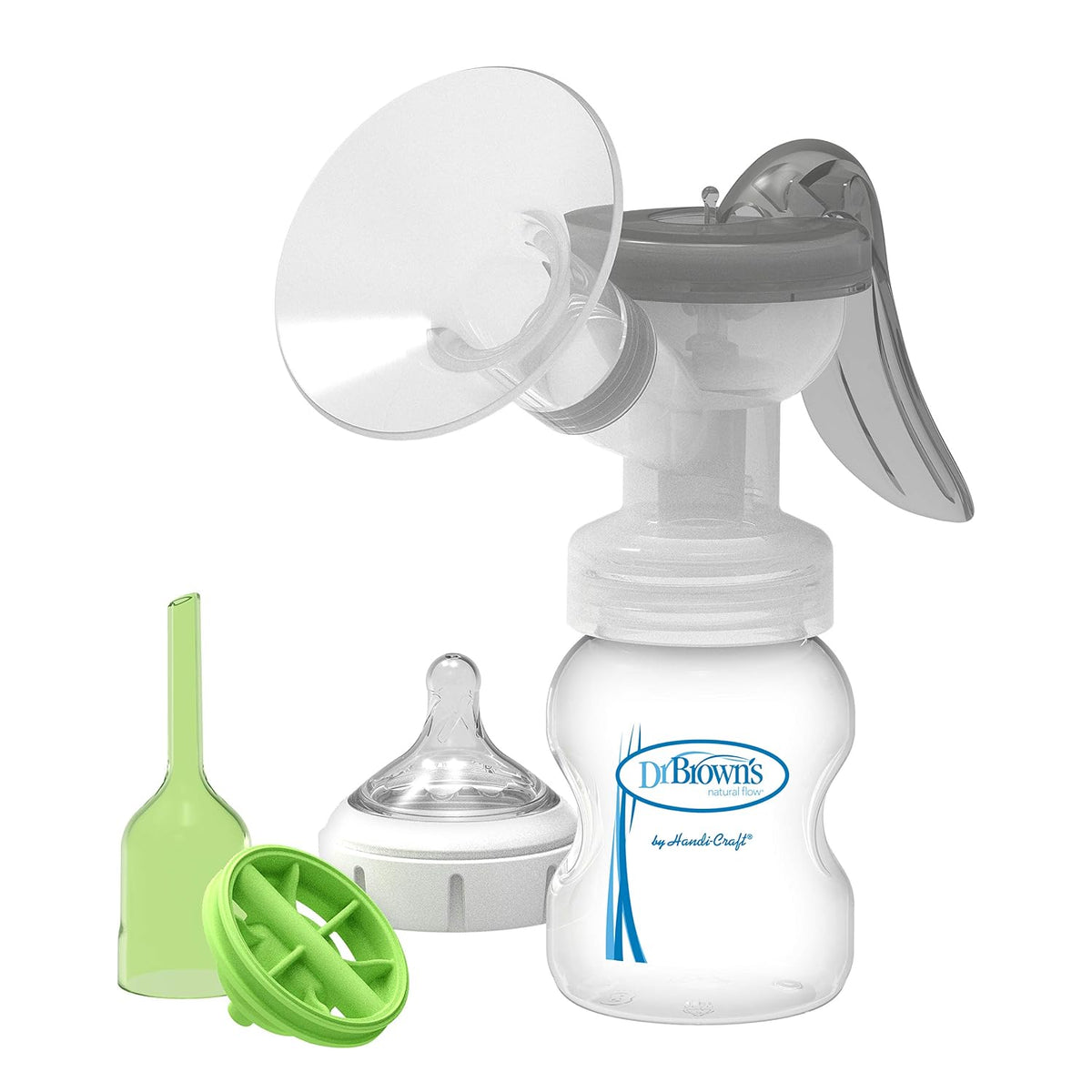 Dr. Brown's Extractor de leche manual con protector SoftShape 1...