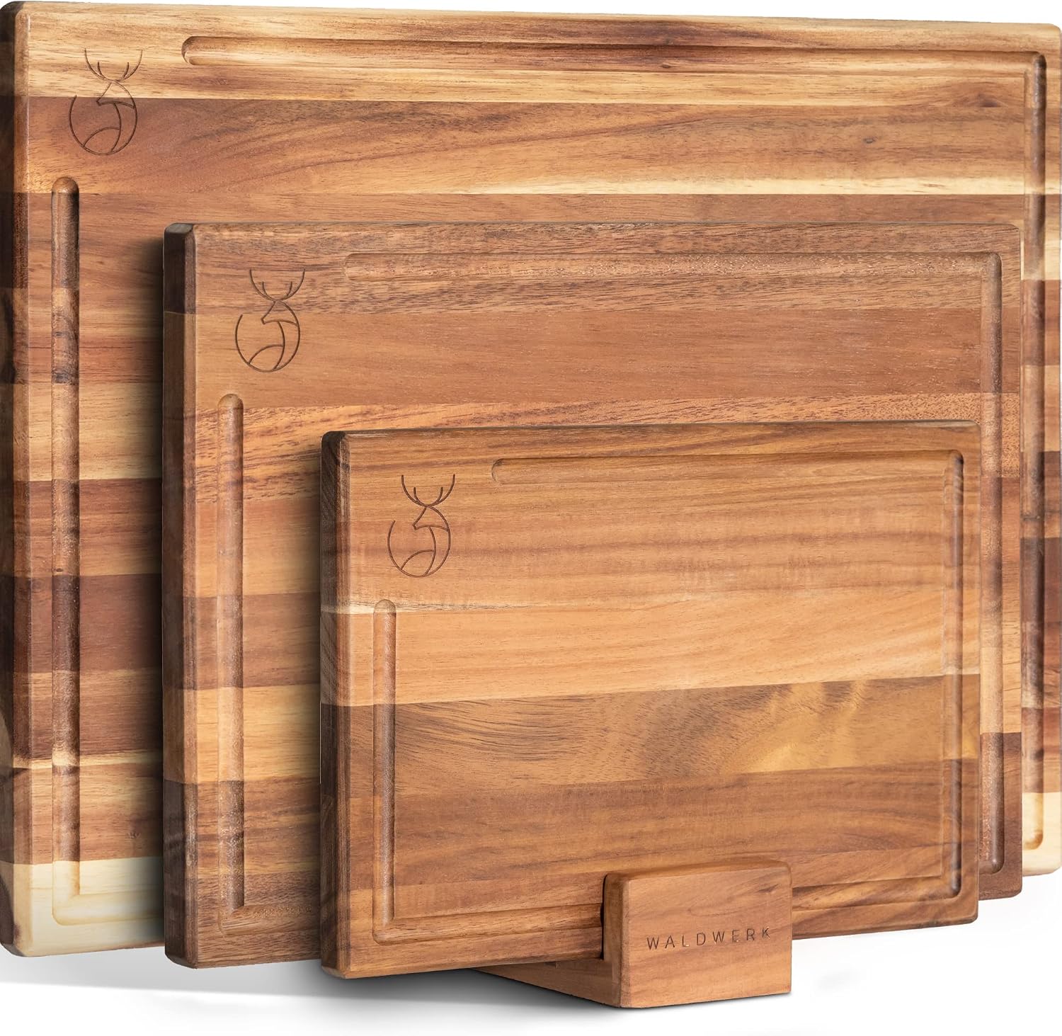 WALDWERK Juego de tablas de cortar (15.75 x 12\/13 x 9.5\/10 x 7 pu...