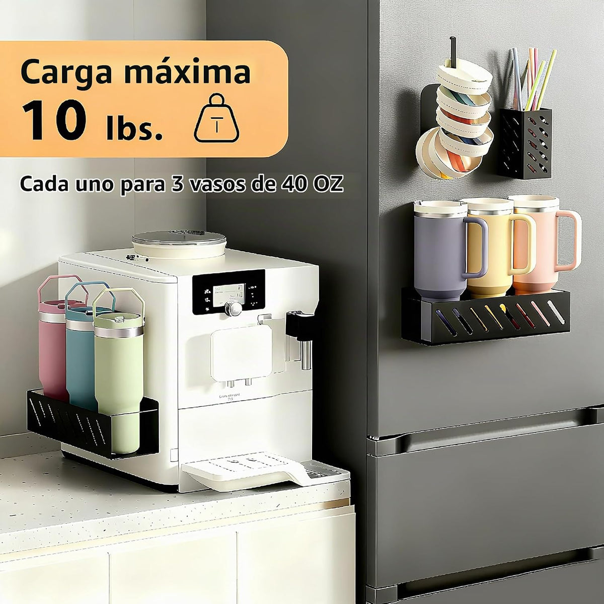 Wolera Organizador Magnético Stanley Cup (2 unidades) - Soporte Seg...
