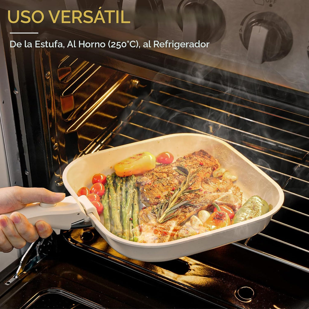 Astercook Juego de 23 ollas y sartenes antiadherentes, juego de ute...