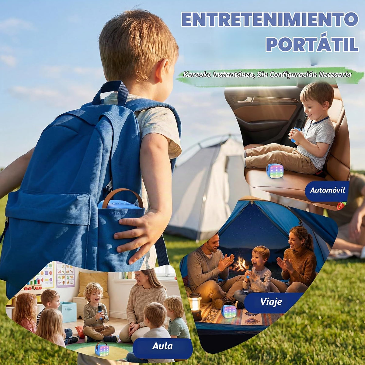 Micrófono de karaoke inalámbrico YLL para niños y adultos, altavoz...