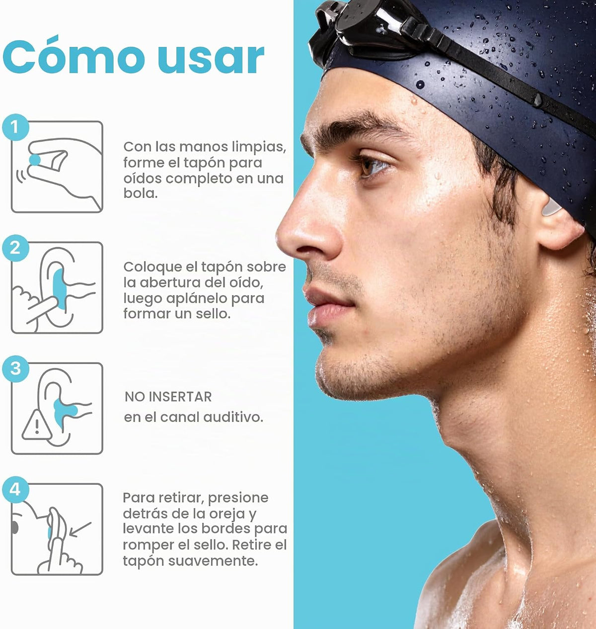 Whisper Tapones para los oídos (14 piezas) | Silicona suave | Tapon...