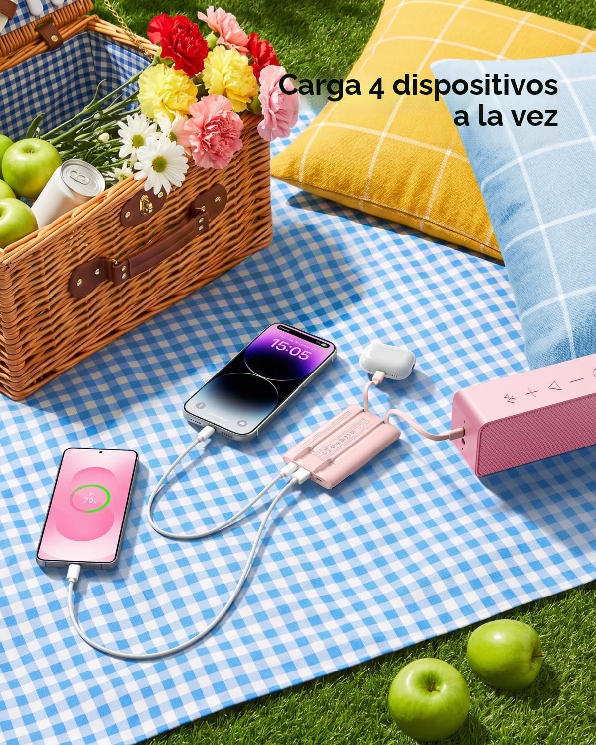 VEGER Cargador portátil de carga rápida de 10000mAh 22.5W con cable...