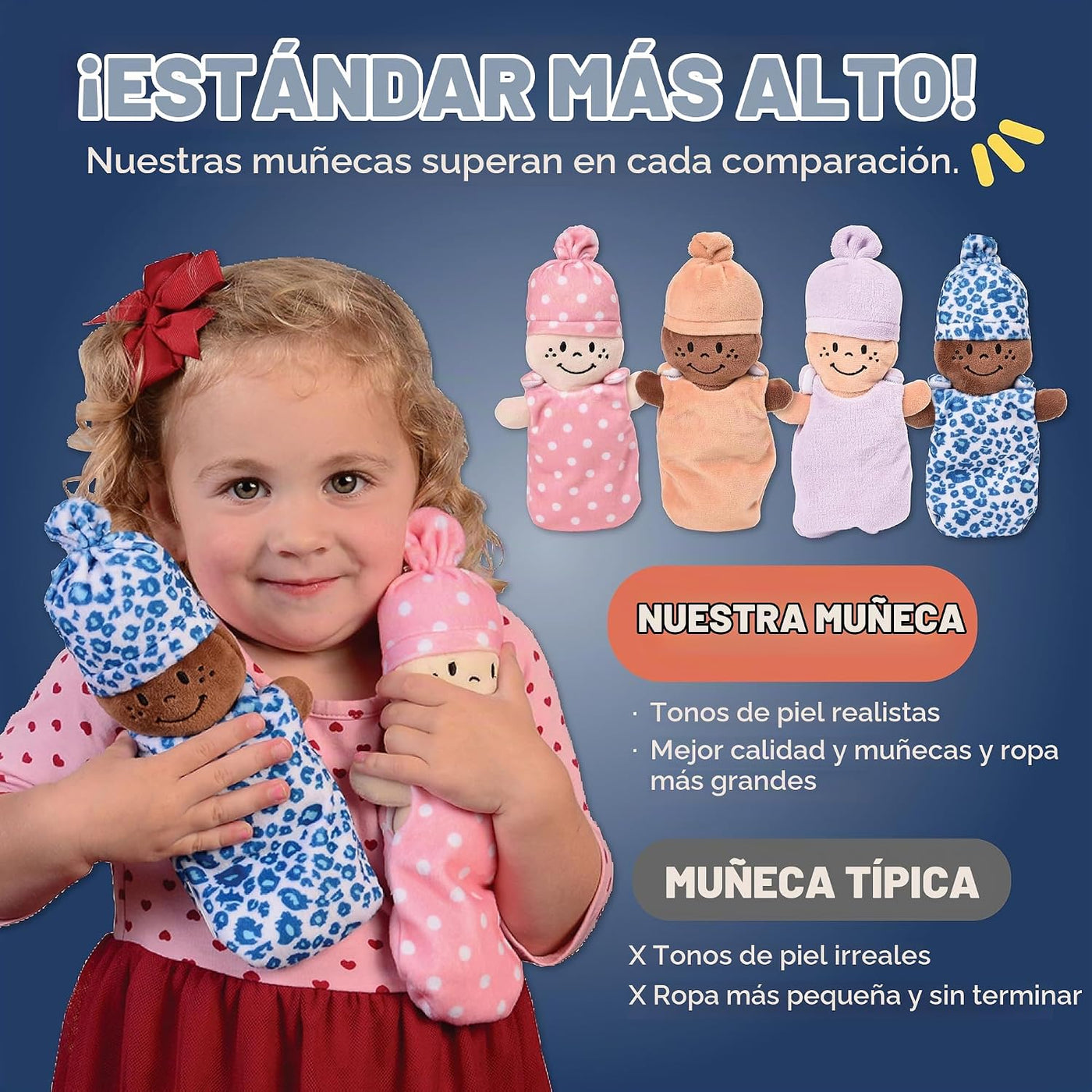 Creative Minds Canasta de Bebés Muñecas Suaves para Bebés, Juguetes...