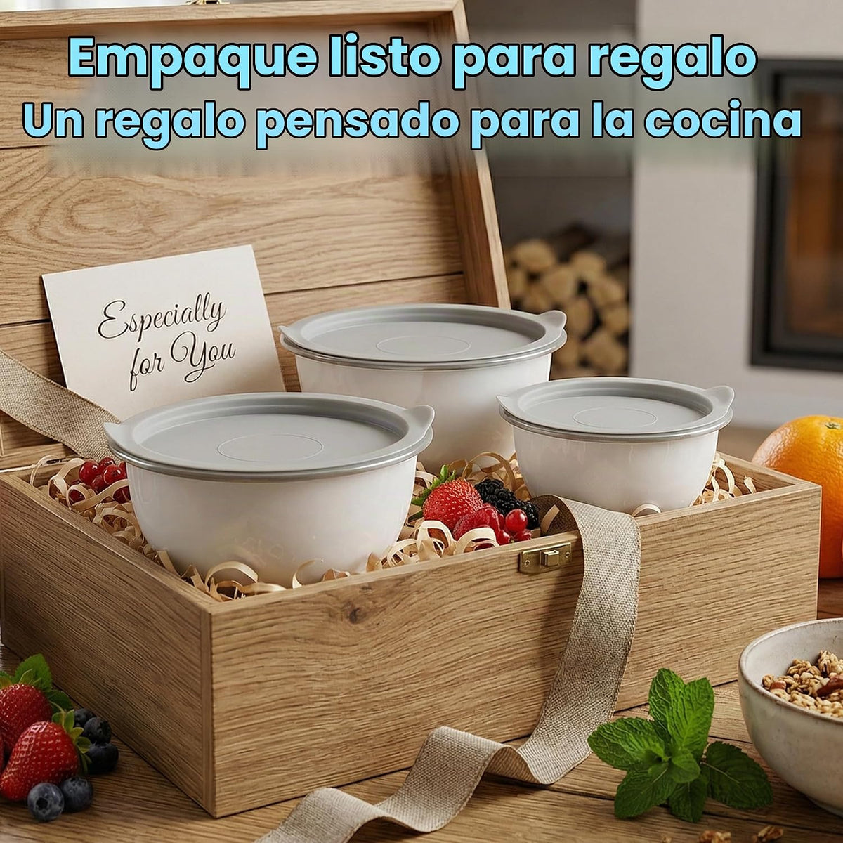 Rorence Juego de tazones para mezclar de acero inoxidable 18\/8 con...