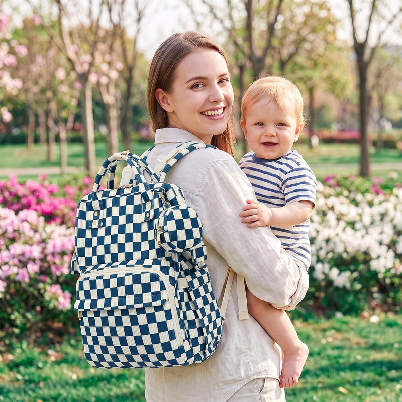 Lrenagao Mochila para pañales de bebé para mamá y papá, bolsa de pa...