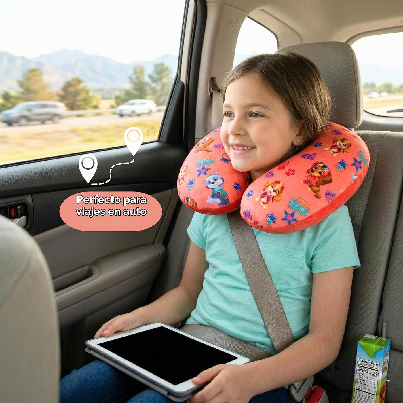 Franco Paw Patrol Girl Skye and Everest - Almohada para el cuello,...