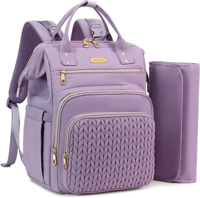 AIJIEKE Bolsa de pañales, mochila grande para pañales de bebé de gr...