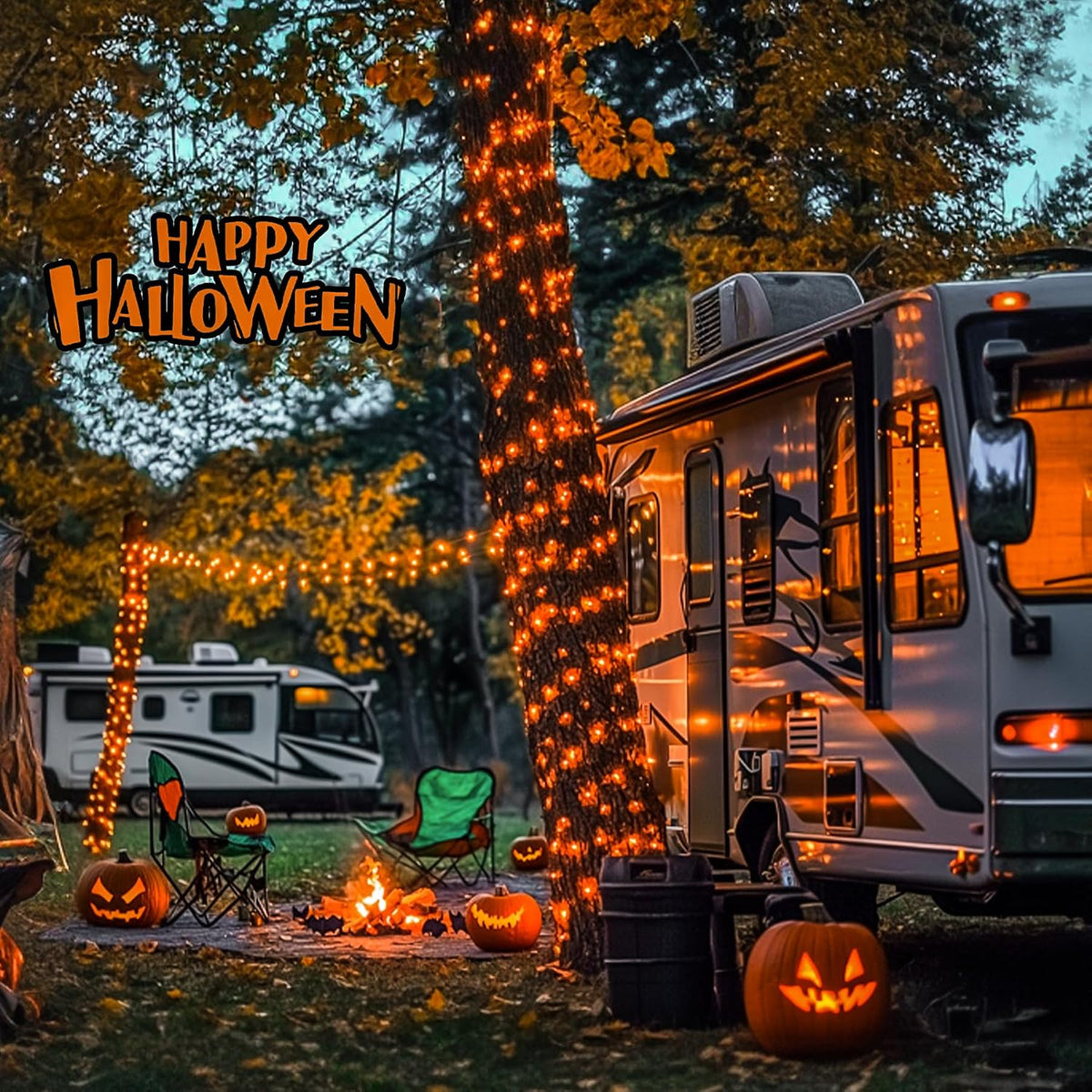 JMEXSUSS 250 luces LED naranjas para Halloween, luces de Halloween...