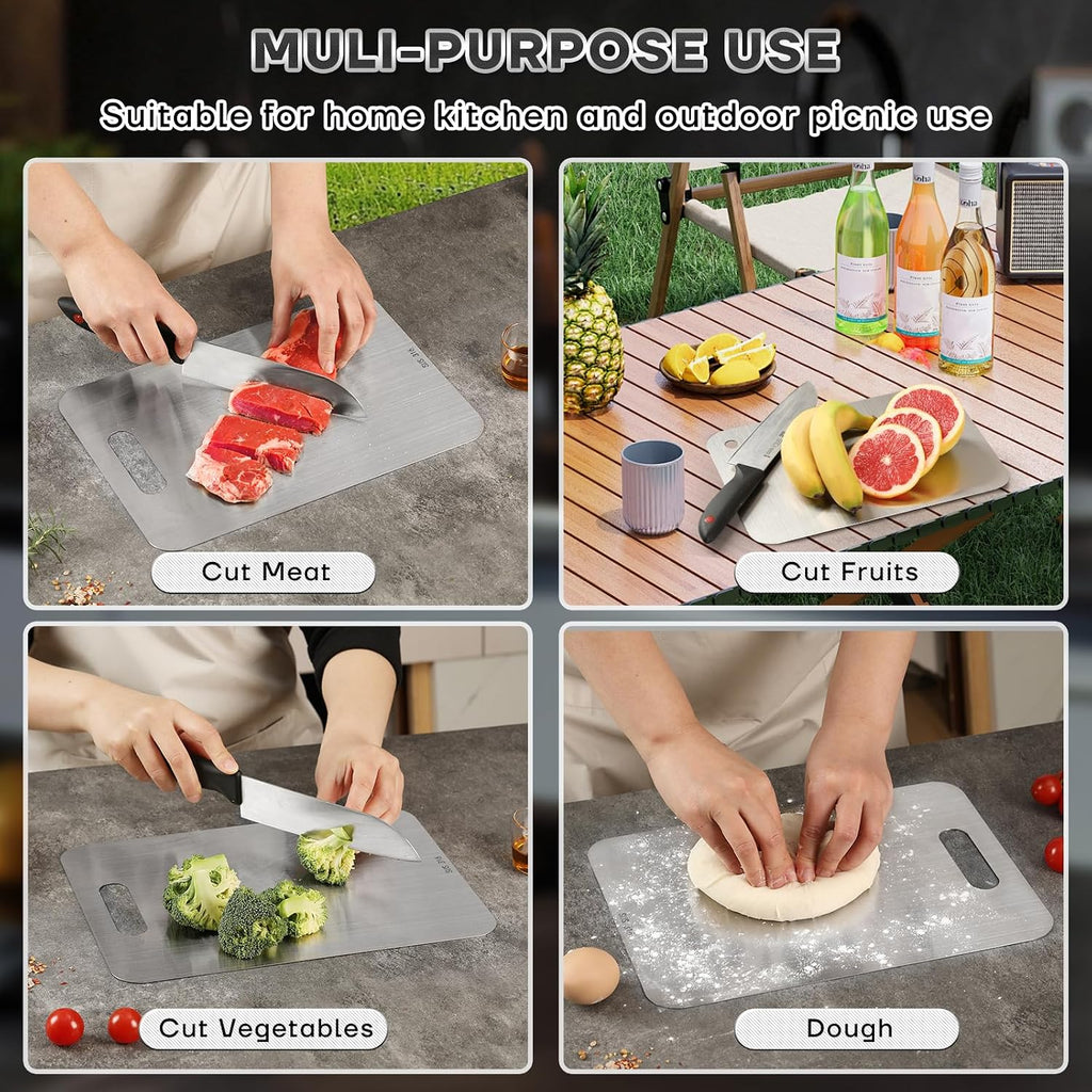 Katori Tablas de cortar de titanio para cocina, juego de tablas de...