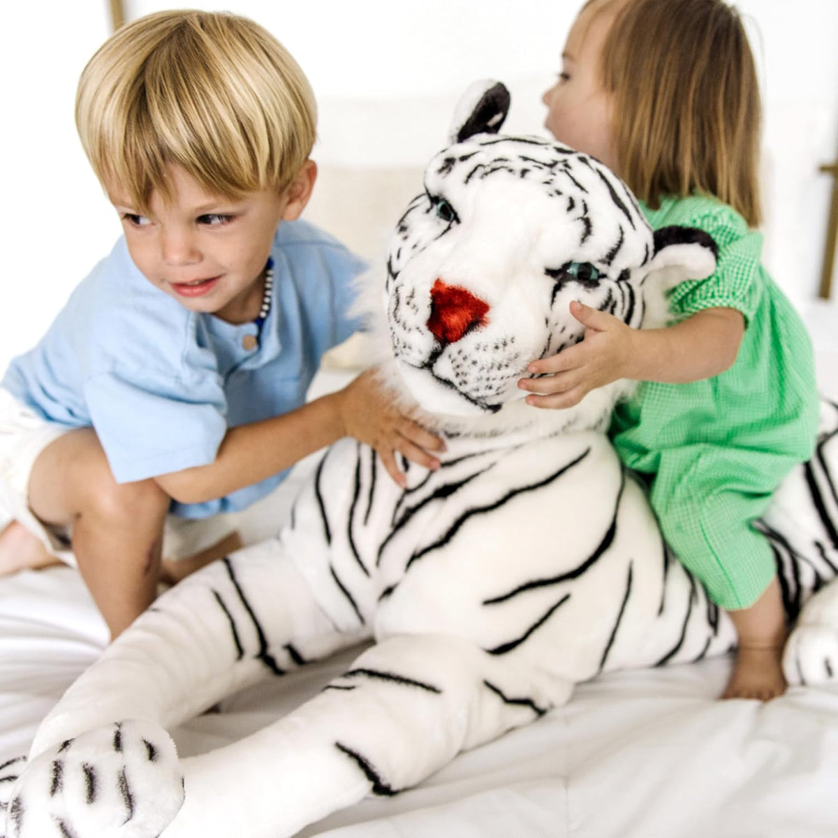 Tigre de peluche Melissa &amp; Doug gigante (más de 5 pies de largo...