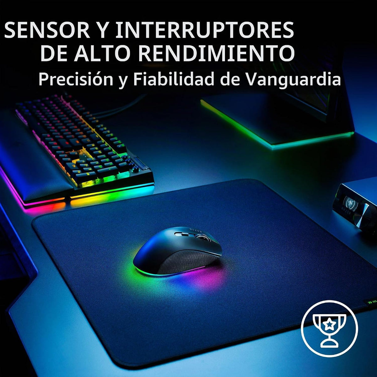 Razer Ratón inalámbrico Pro Click V2, diseño ergonómico para diestr...