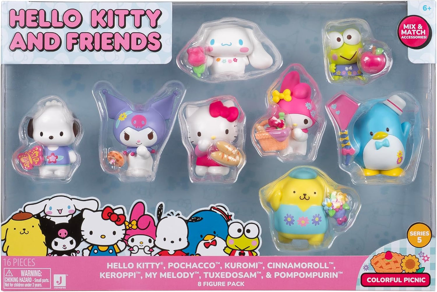 Jazwares Hello Kitty® and Friends Colorful Picnic, figura de 2 pulg...