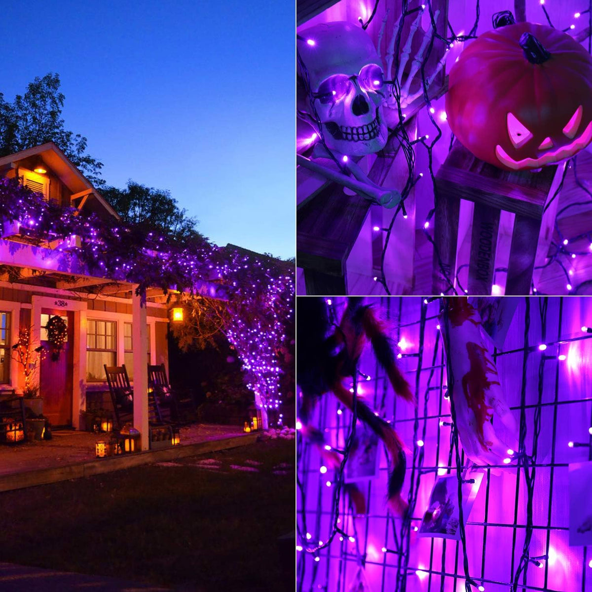 Luces LED Brizled de Halloween para interiores y exteriores, cadena...