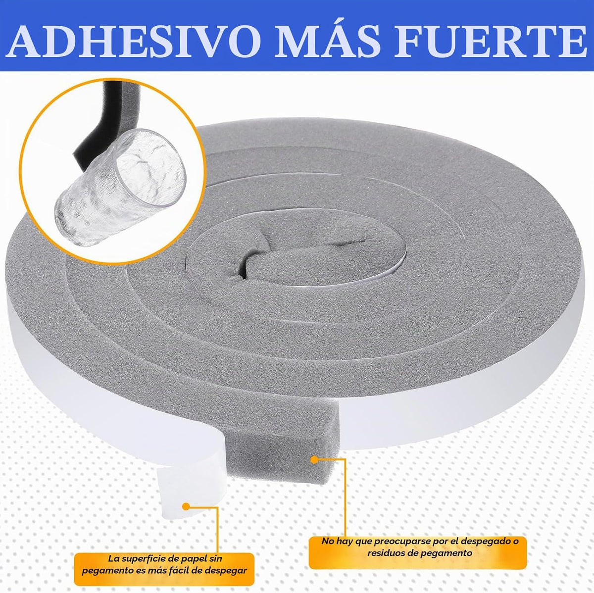 Pangda - Sellador de puerta de 26 pies, cinta de espuma de 1 x 1 pu...