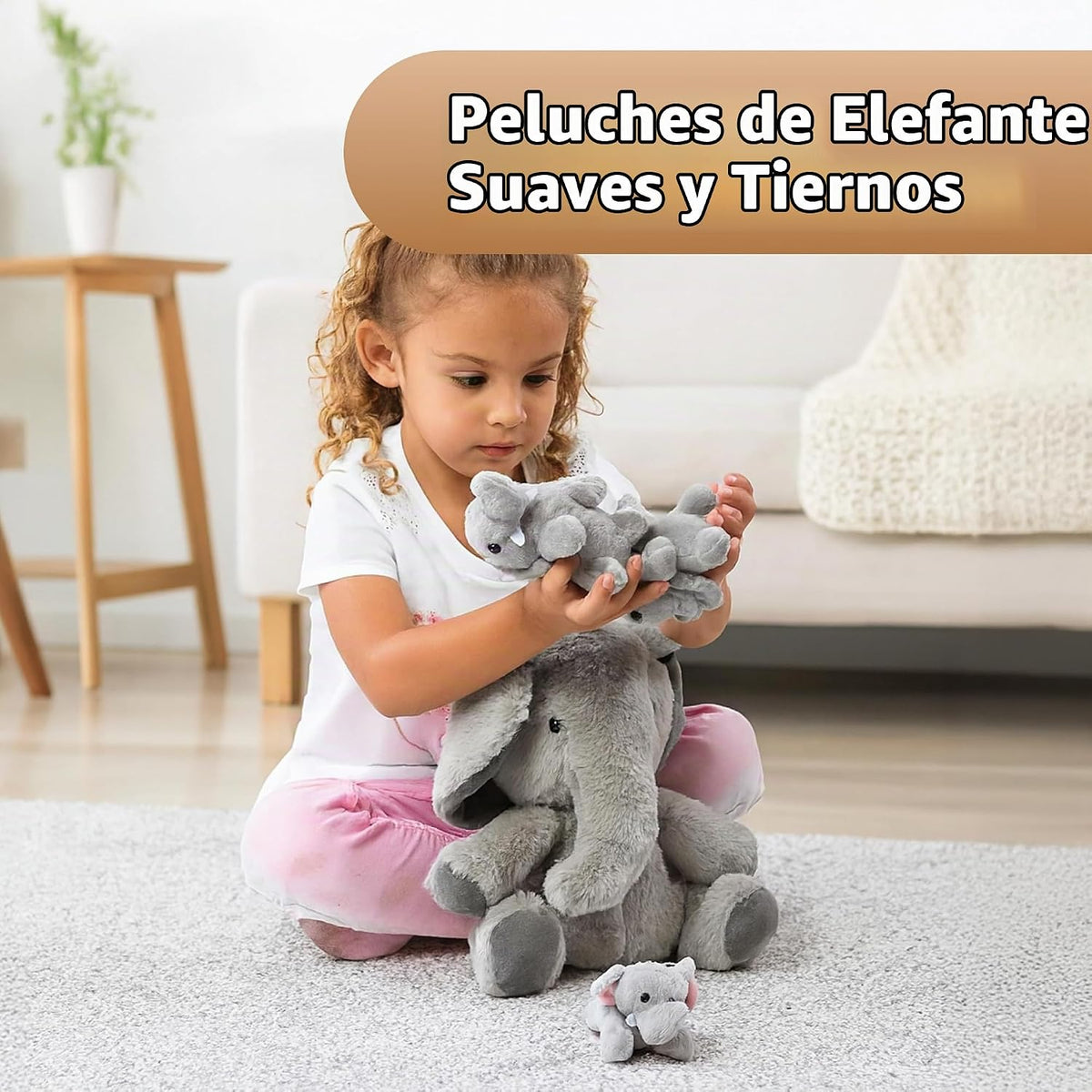 PREXTEX Juguetes de elefante de peluche \u2013 Animal de peluche co...