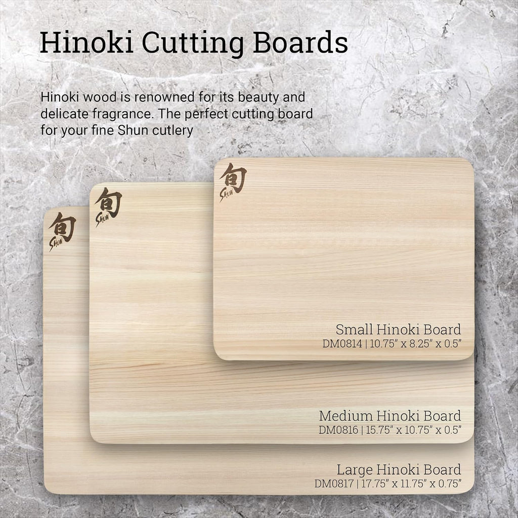 Shun Cutlery - Tabla de cortar pequeña Hinoki, 10.75" x 8.25...