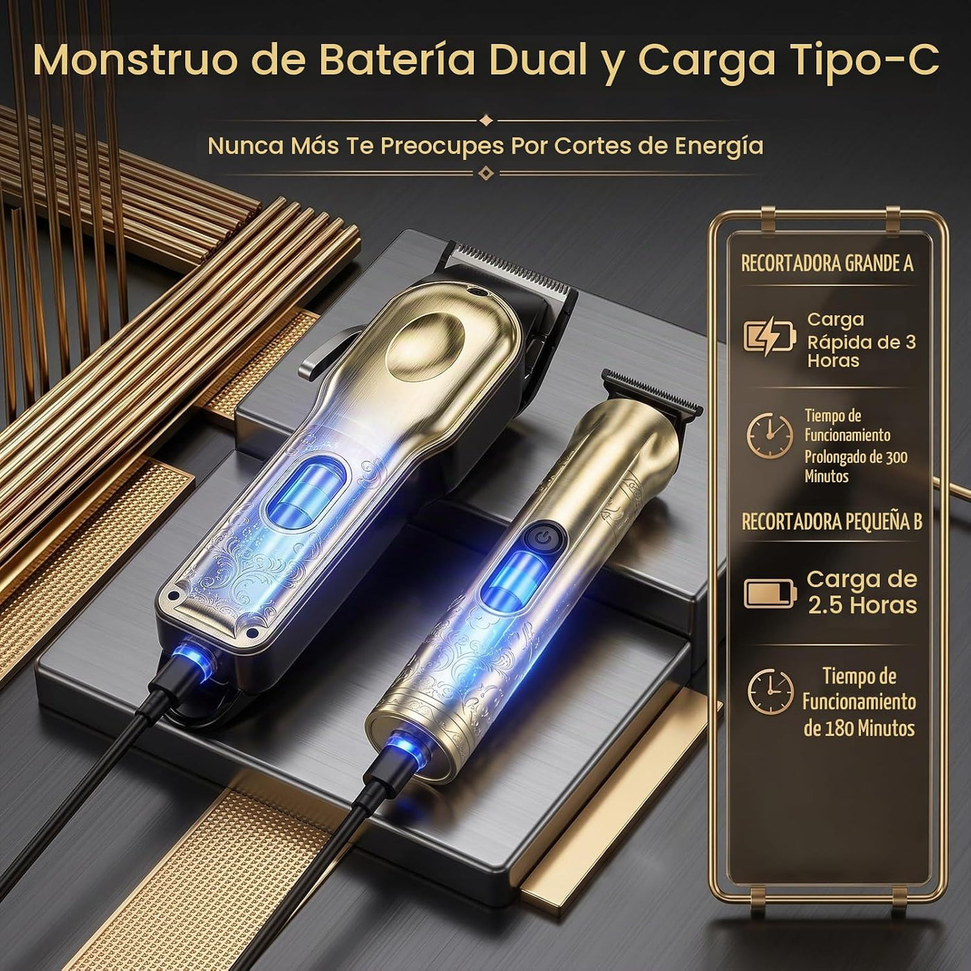 Cortadora de pelo profesional para hombres, recortadora de barba co...