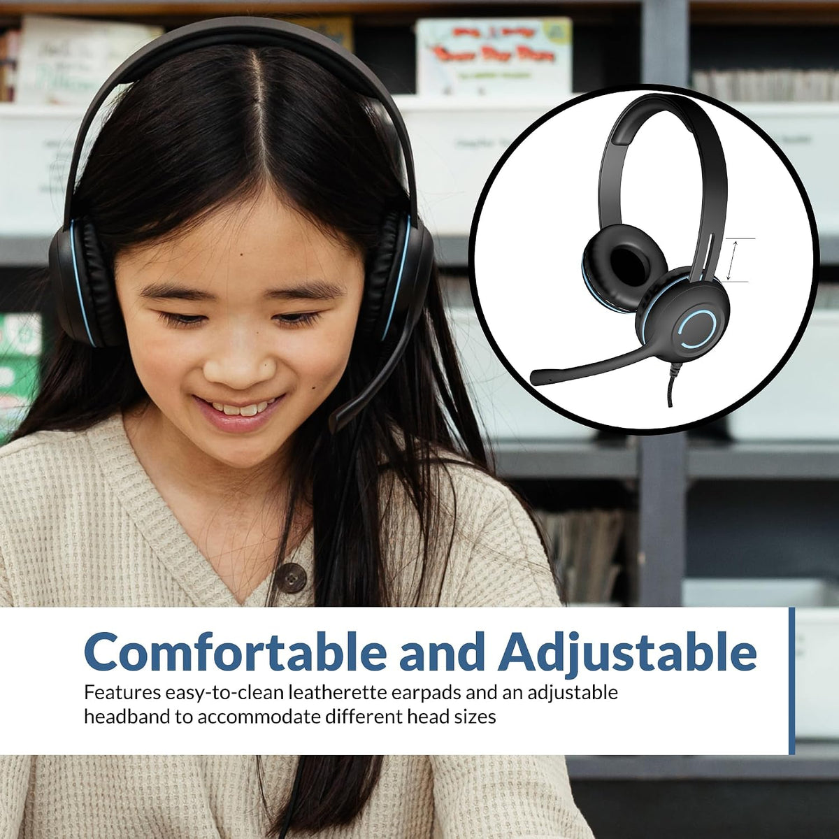 Cyber Acoustics Auriculares estéreo USB (AC-5008-10) \u2013 Comunic...