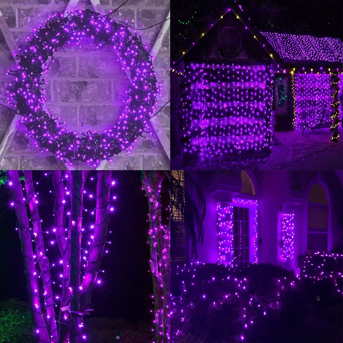 La secuencia púrpura extensible de Halloween de los 75.8FT 200 LED...